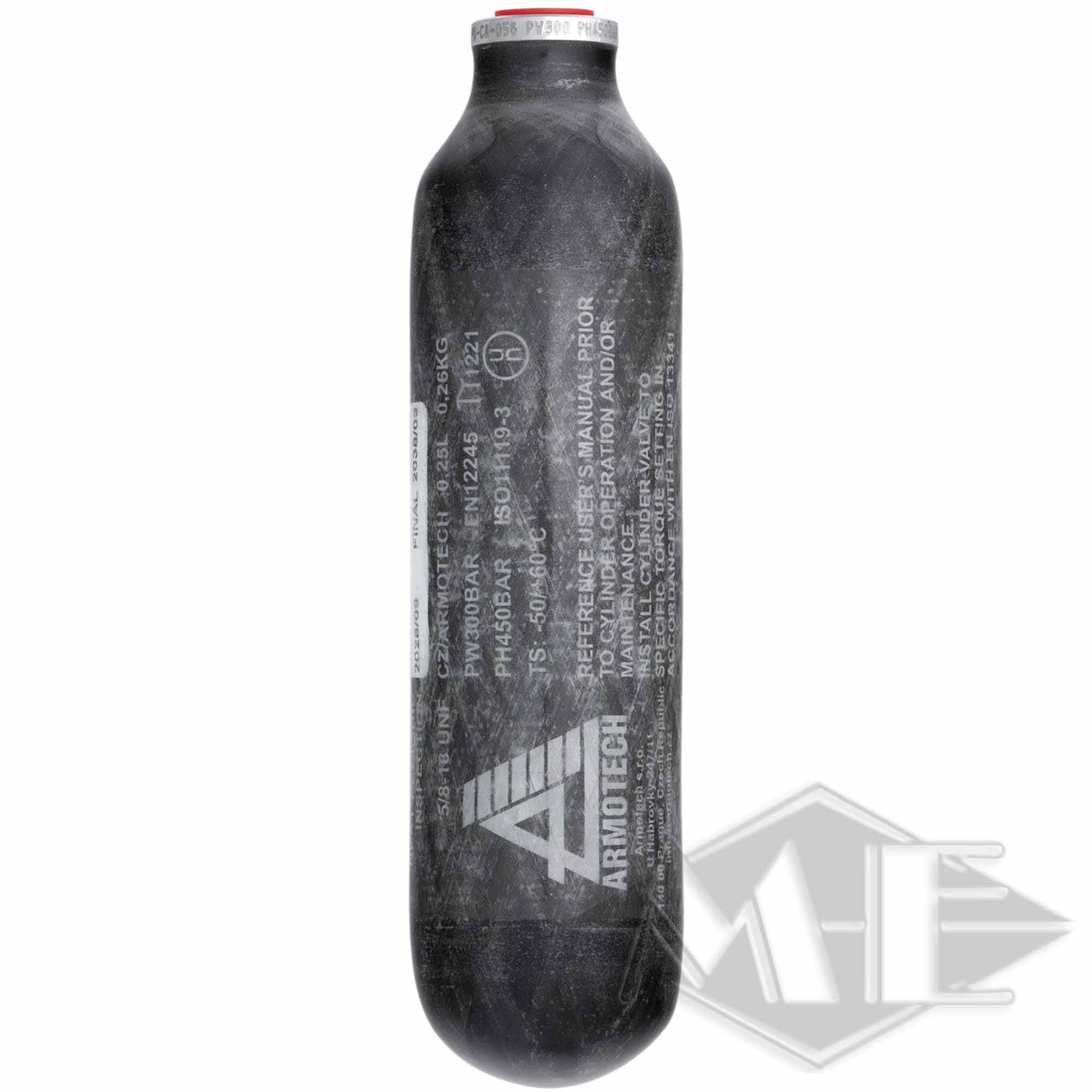 0,25 Liter Composite Flasche "Armotech" SupraLite, Pi, 4500psi Flasche, Wasserflasche