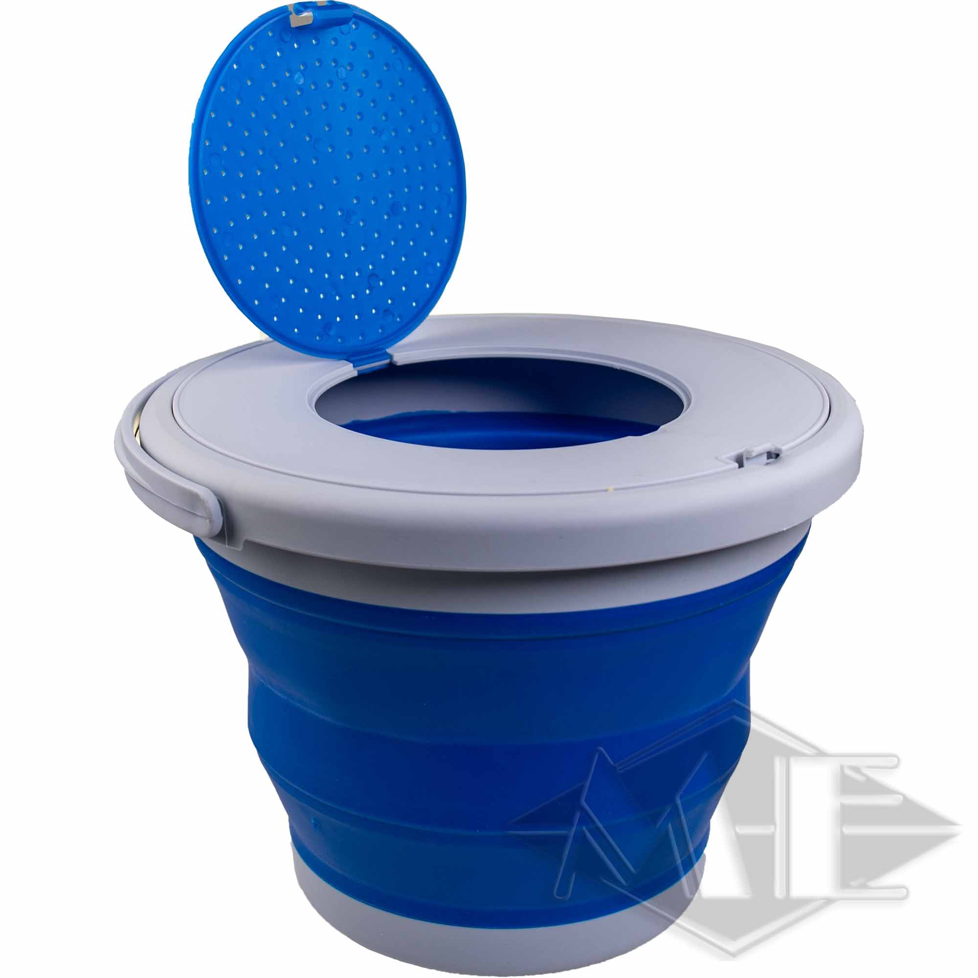 Psycho Aquaball GEL-Blaster/GEL-Phaser faltbarer Munitionseimer (grau/blau) Drinnen, Badezimmer, Zimmer, Toilette