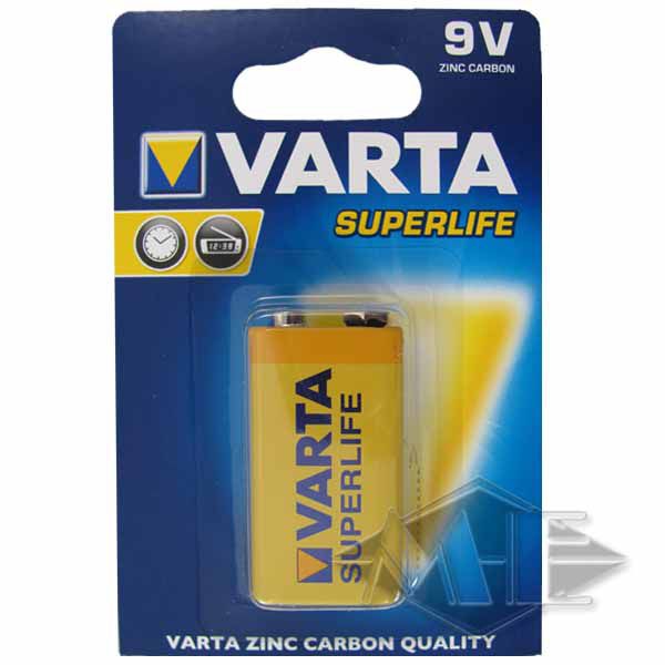 9V Block Varta Superlife Batterie 9V Block Varta Superlife Batterie