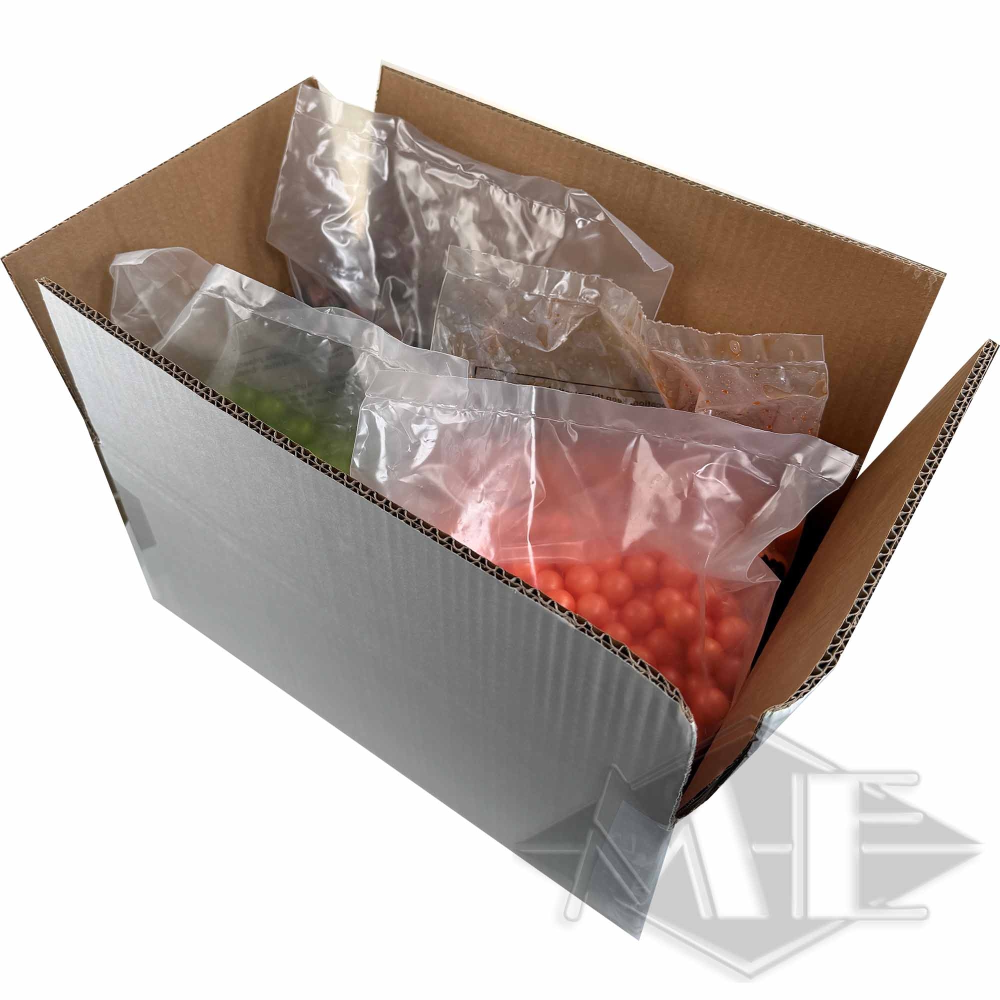 Tomahawk "TURNIER Muster Box" cal. 68 Paintballs, 2000er Kiste Kartonschachtel, Verpackung, Beutel, Tomaten, Snackpackung