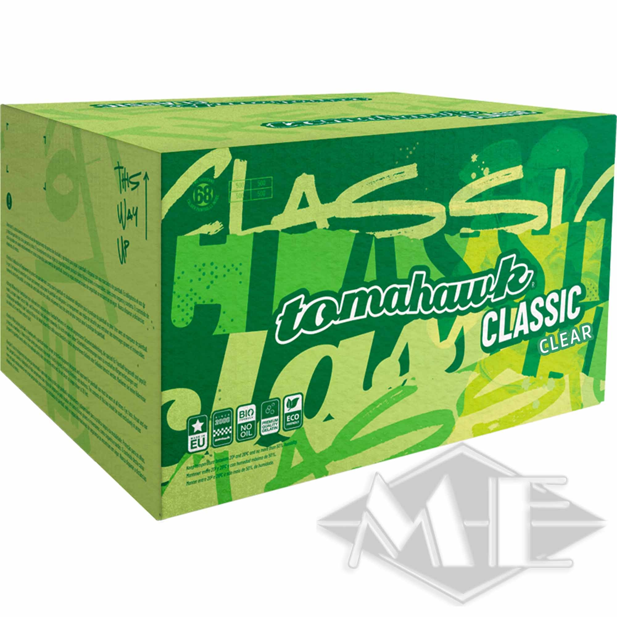 54a02b9df4188e2ab10575819bd29d69998fa4f8 Tomahawk "Classic CLEAR" Paintballs, 2000er Kiste