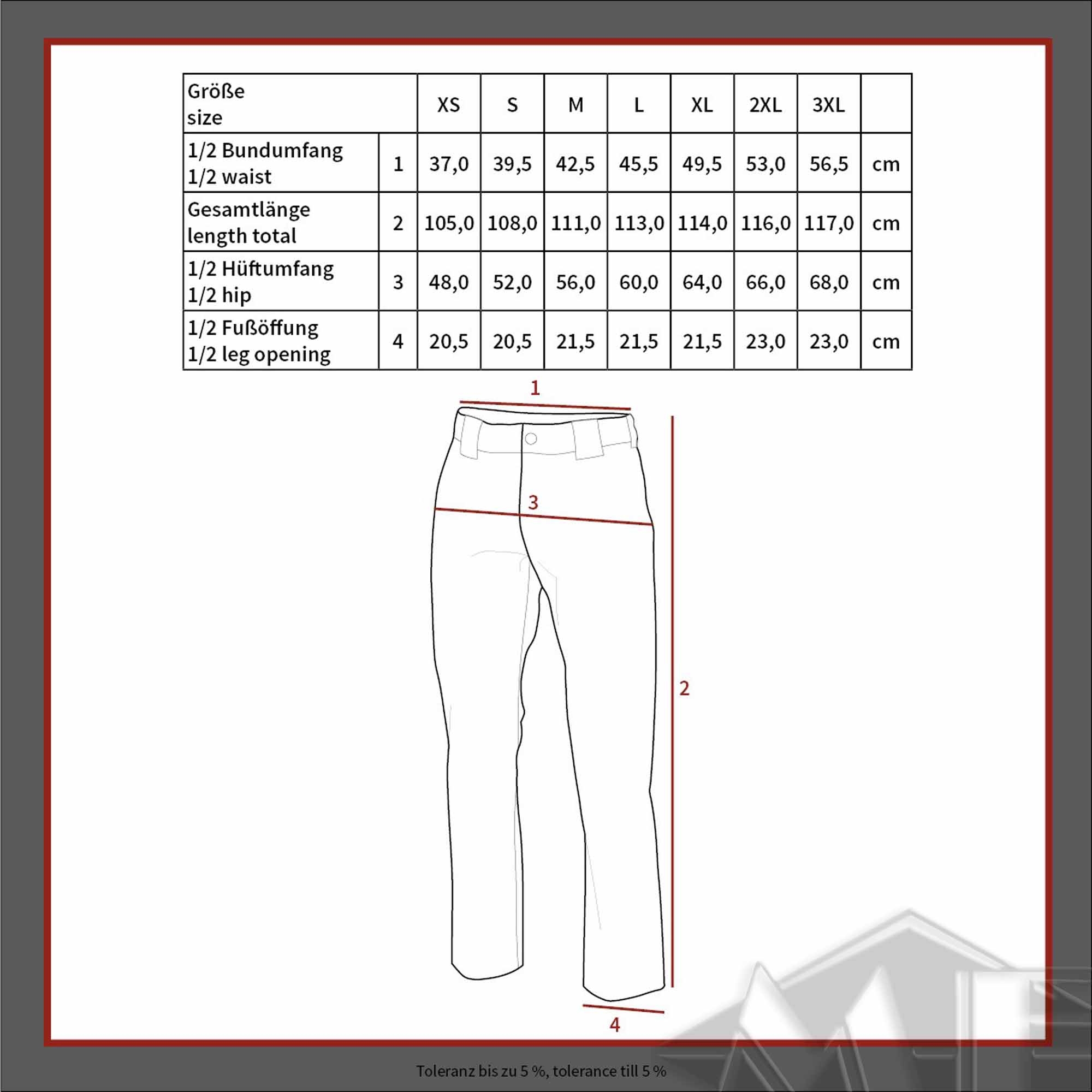 Hose, Jeans, Gürtel? (none), Hosenlänge, Größentabelle