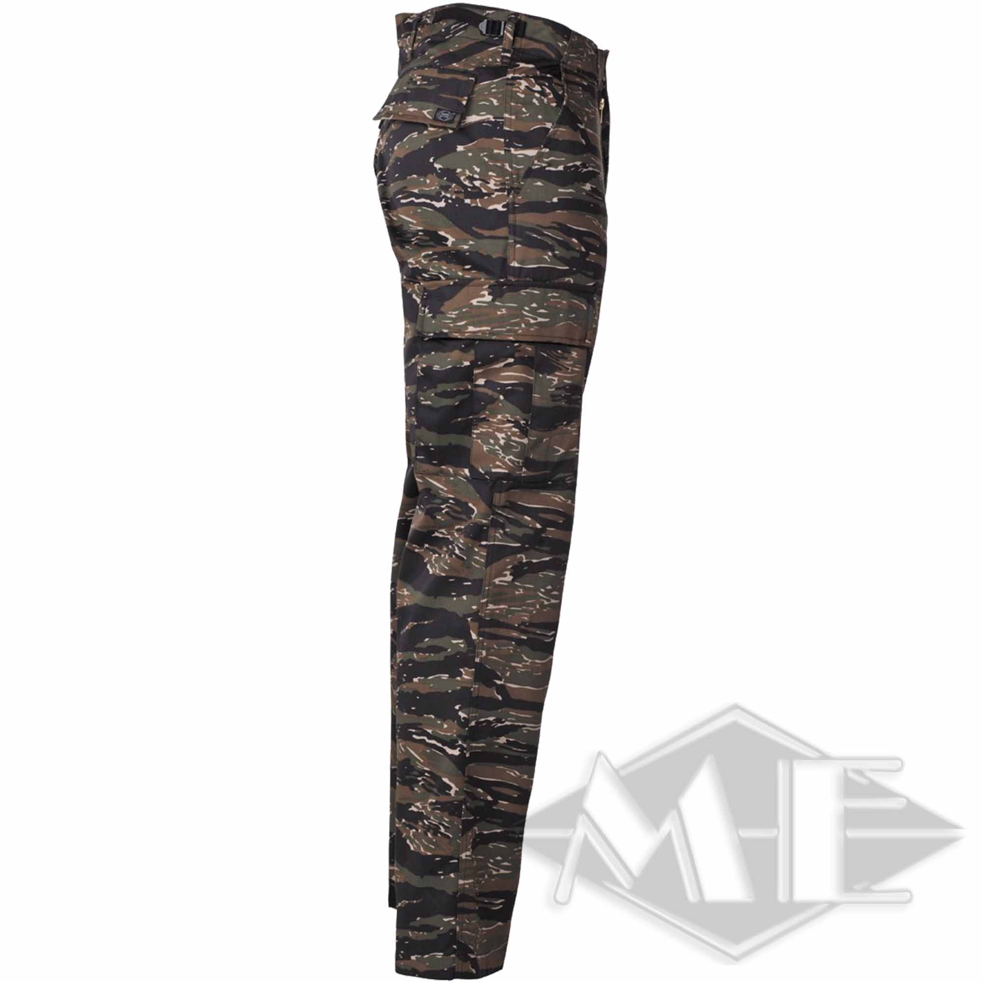US Kampfhose, BDU, tiger stripe camouflage, pants, cargo pockets, military, camo