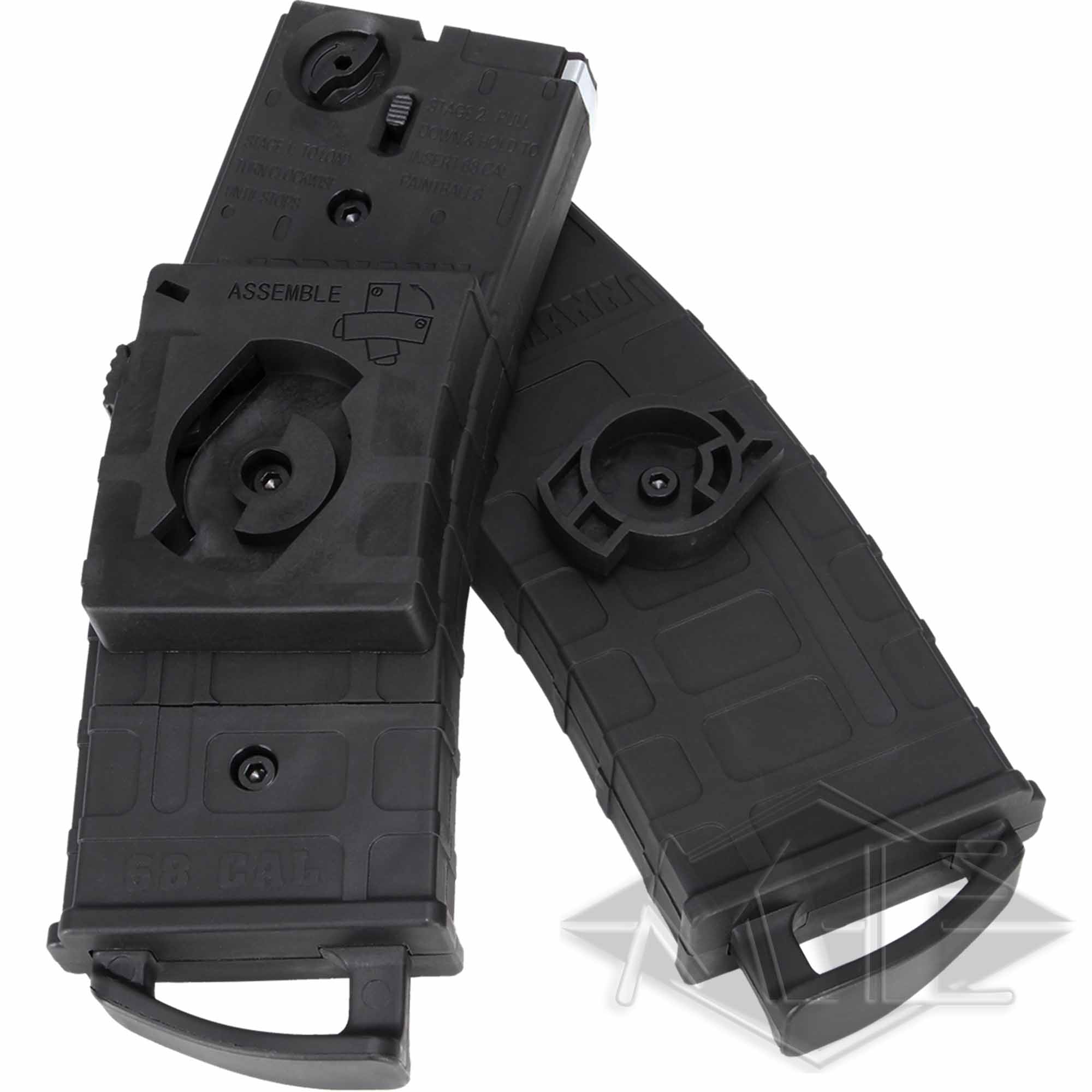 Tippmann TMC Magazin mit Magazinverbinder, schwarz - 2er Pack