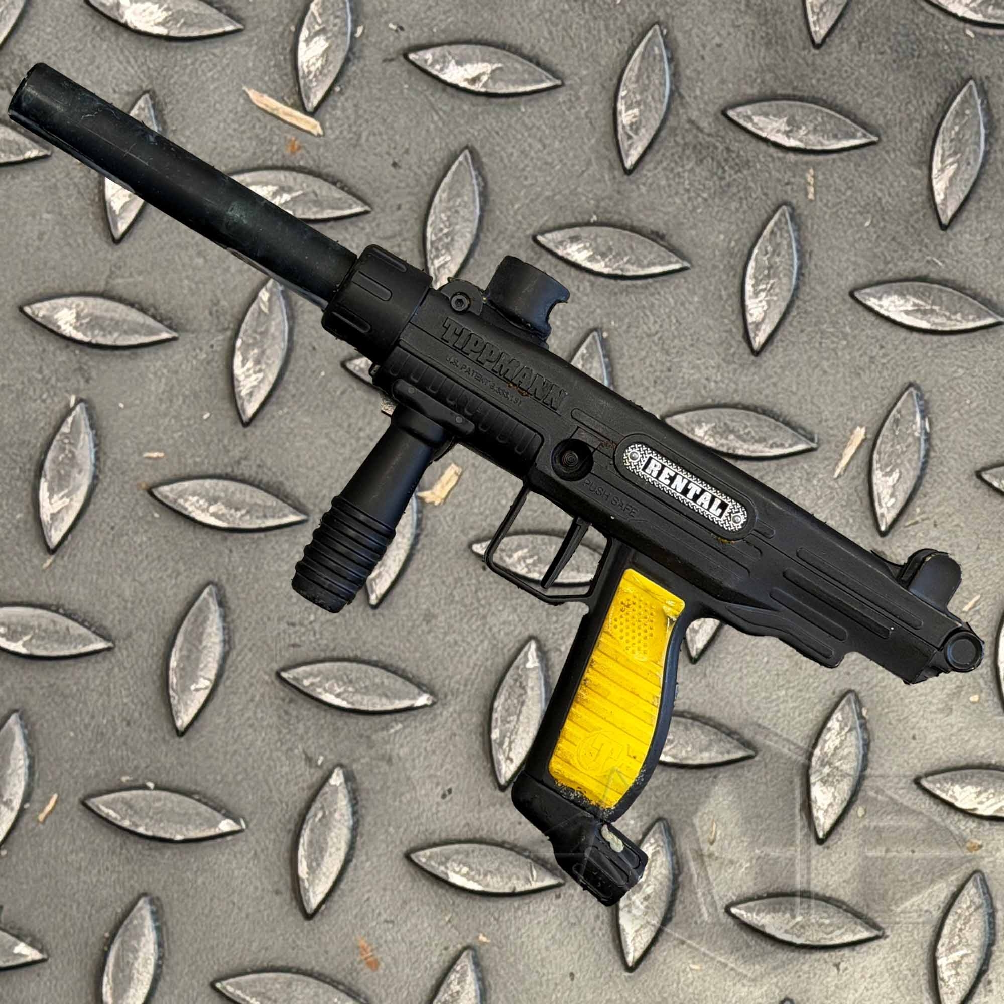 Tippmann Markierer "FT-12" (gebraucht) toy, Pistole, Blaster, Gelbe Grifffläche, Schwarz