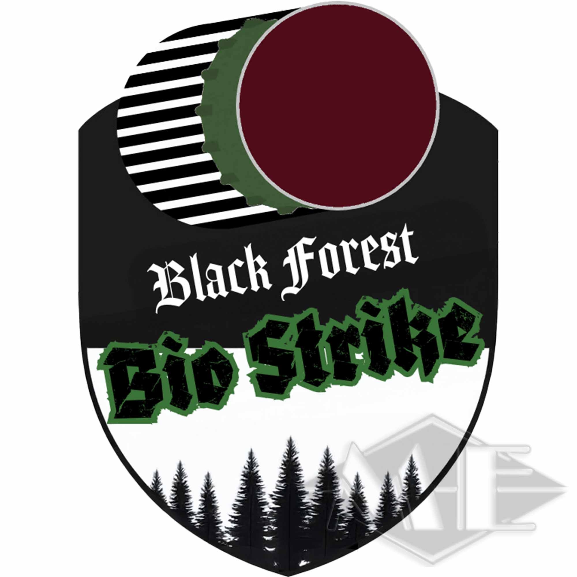 Gürtelclip, Logo, Black Forest, Birke, Edelholz