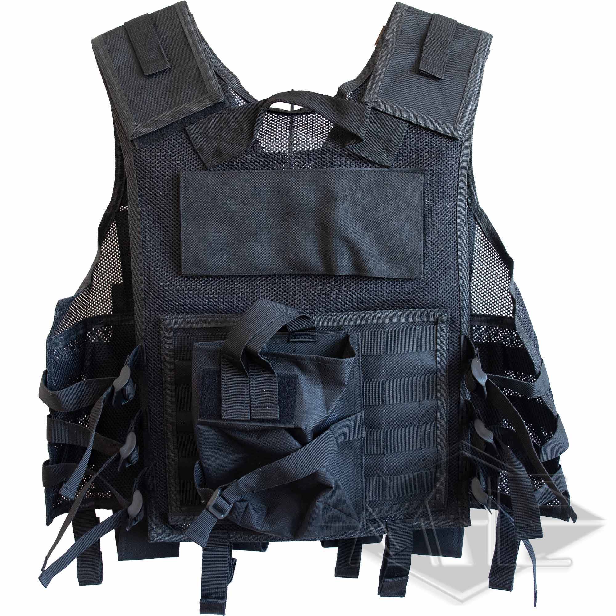 Taktische Weste, schwarz Bekleidung, Rettungsweste, Weste