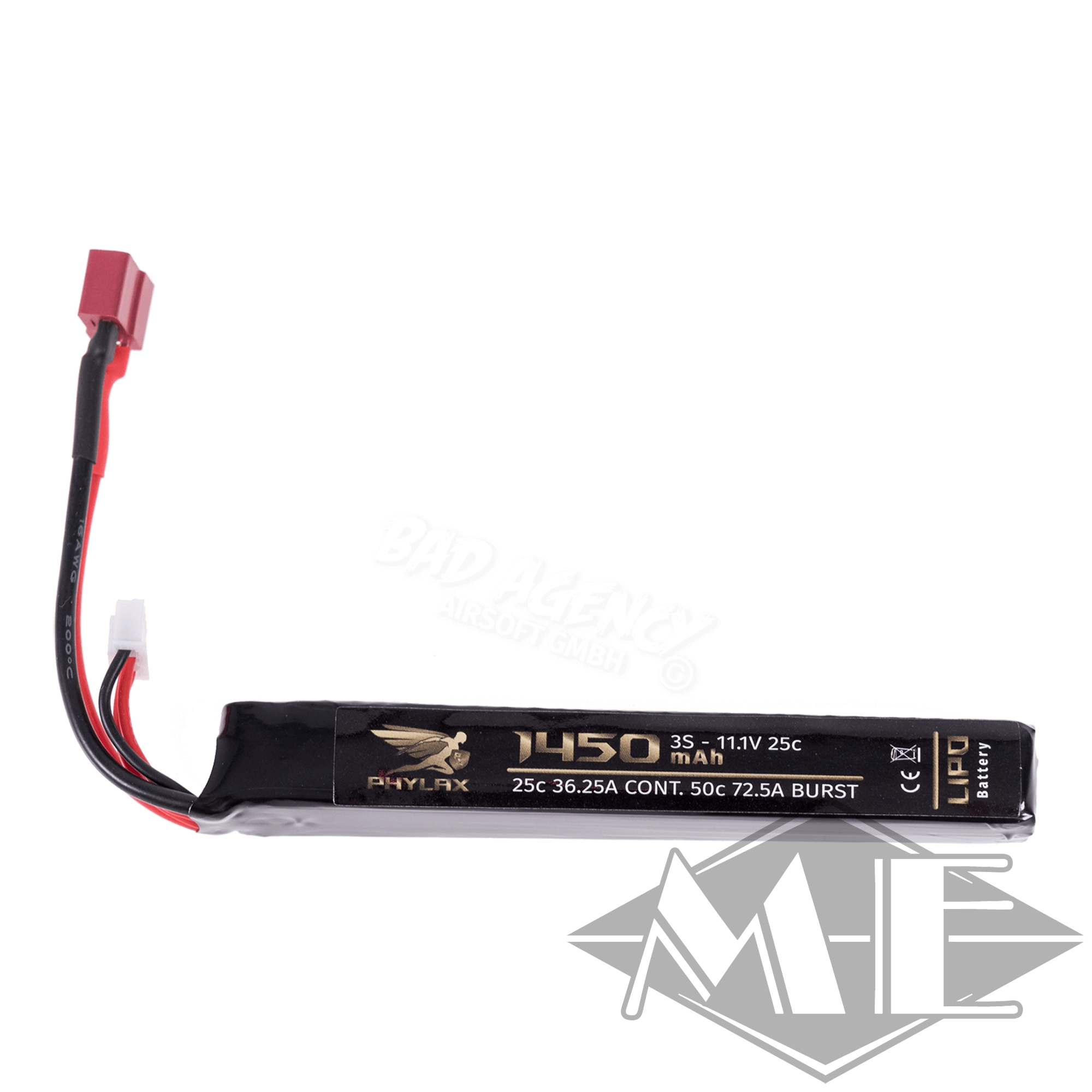 LiPo 11,1V 1.450mAh 25C Stock Tube Type T-Stecker (Dean) Adapter, Elektronik, Rauchrohr, Computerausrüstung