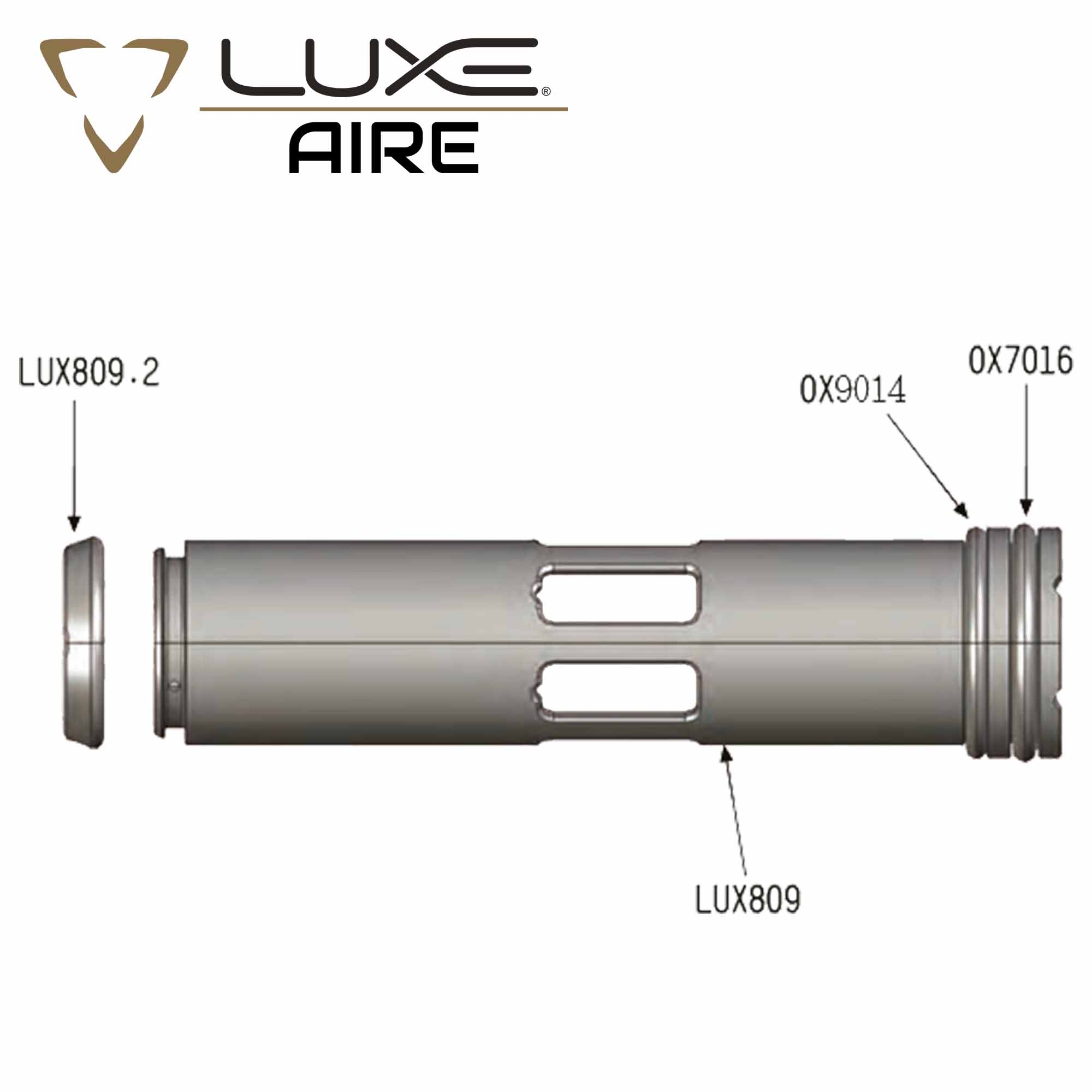 LUXE AIRE, LUX809, Barrel, Suppressor, Muzzle device