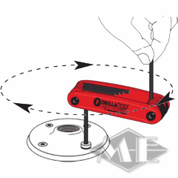 Bondhus GorillaGrip Klapphalter HF7MS, metrisch, 7-teilig