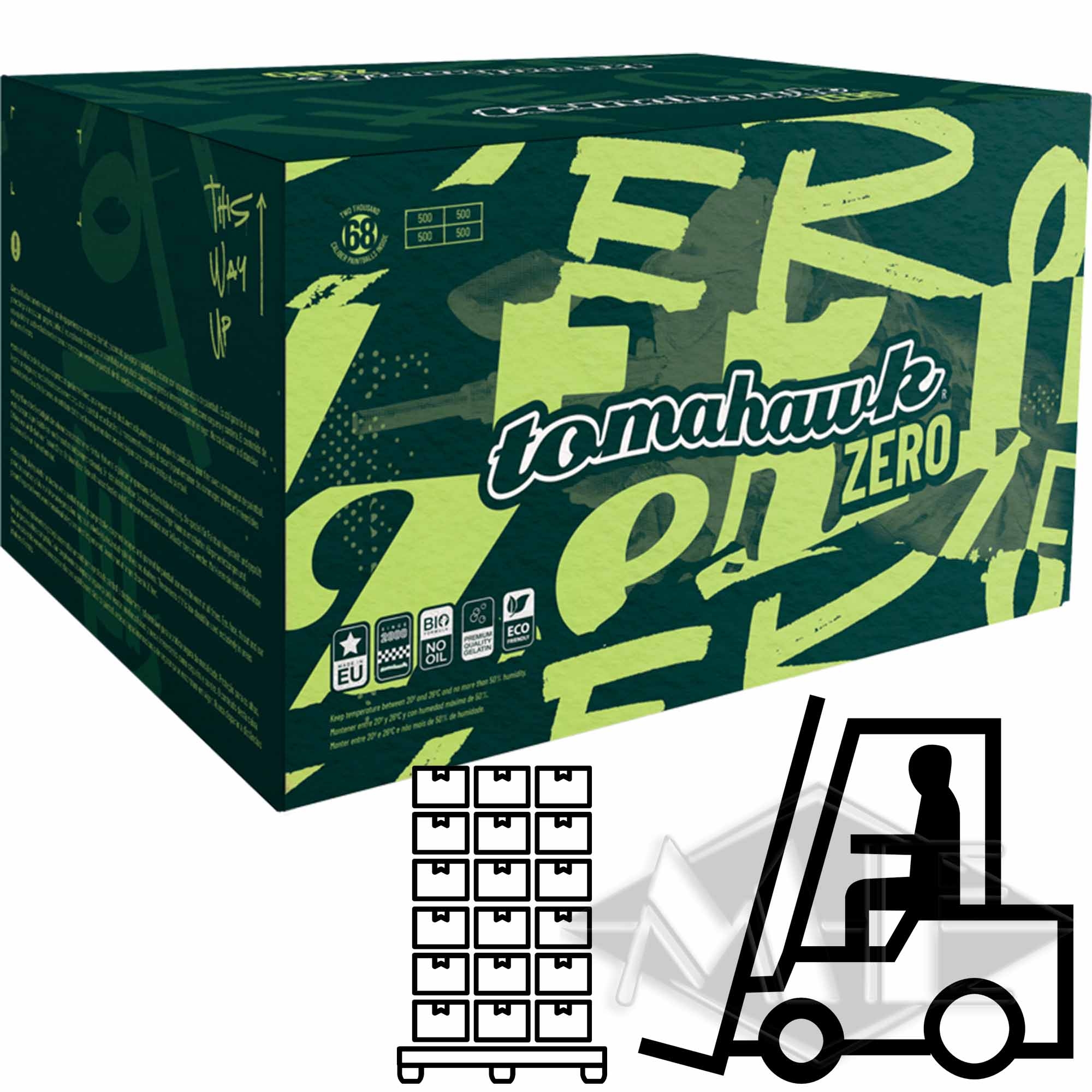 Kiste, Tomahawk, Grün, Zero, Verpackung