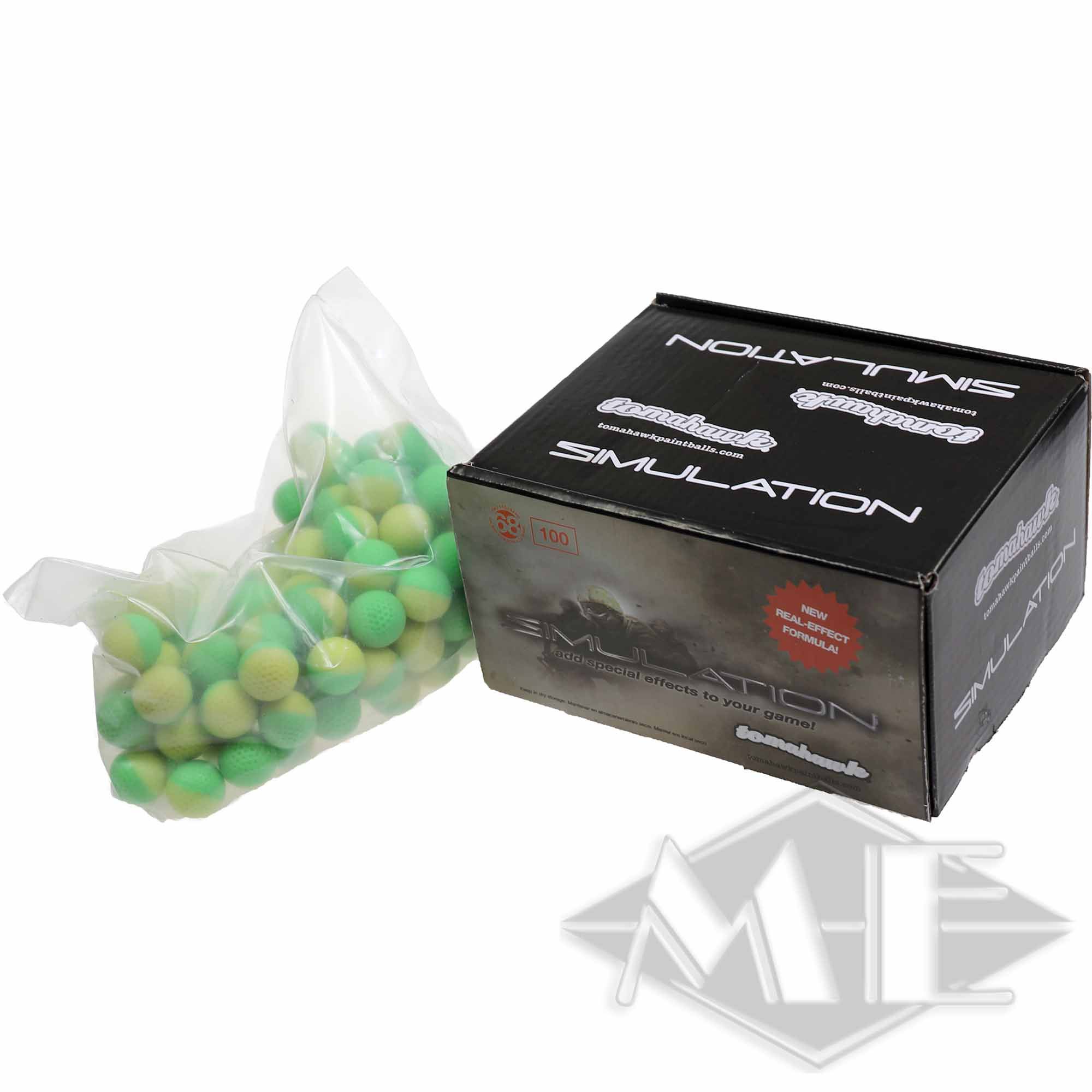 Tomahawk cal.68 "Simulation" Powder Balls, 100er Kiste Tomahawk cal.68 "Simulation" Powder Balls, 100er Kiste