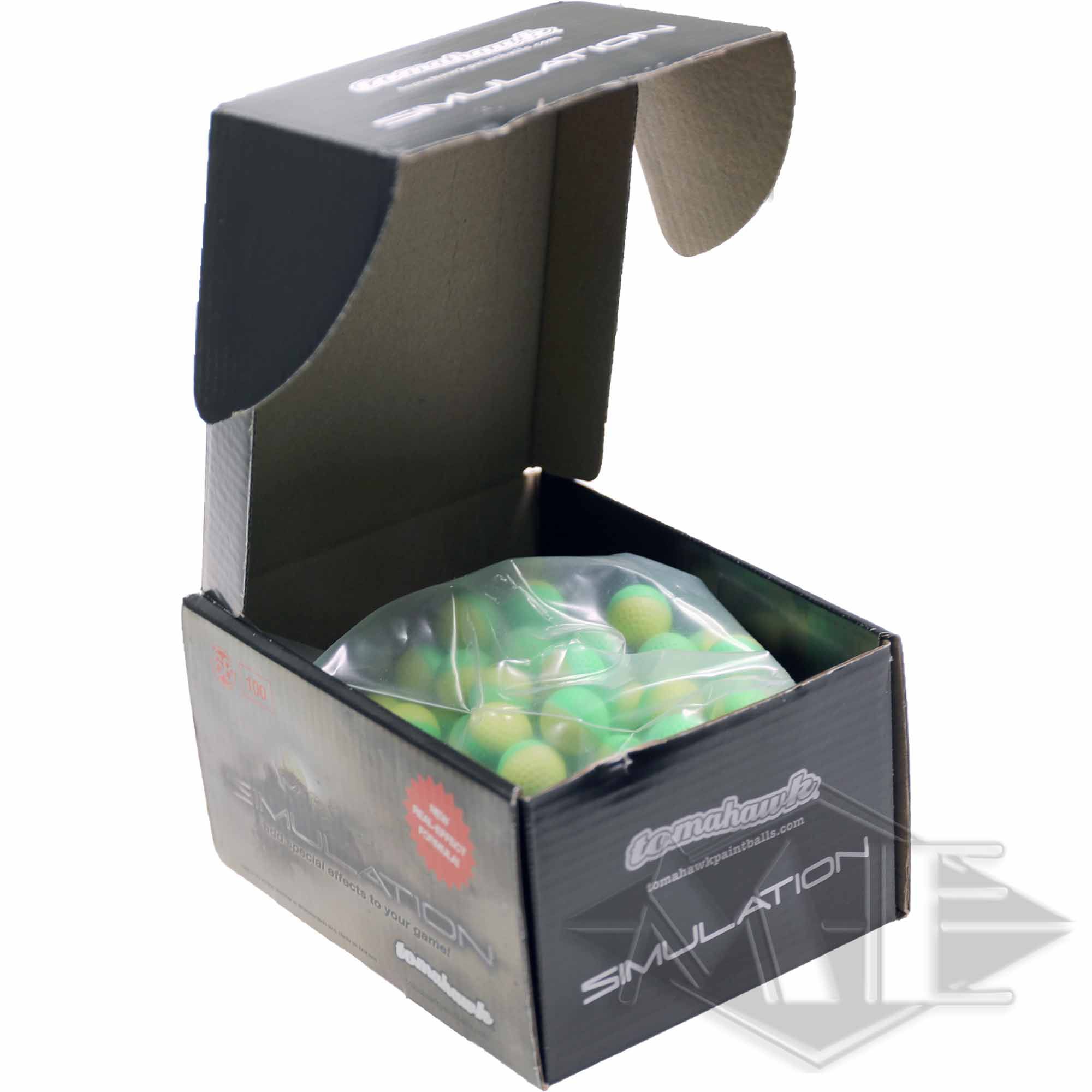 Tomahawk cal.68 "Simulation" Powder Balls, 100er Kiste